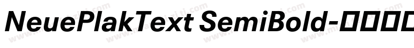 NeuePlakText SemiBold字体转换